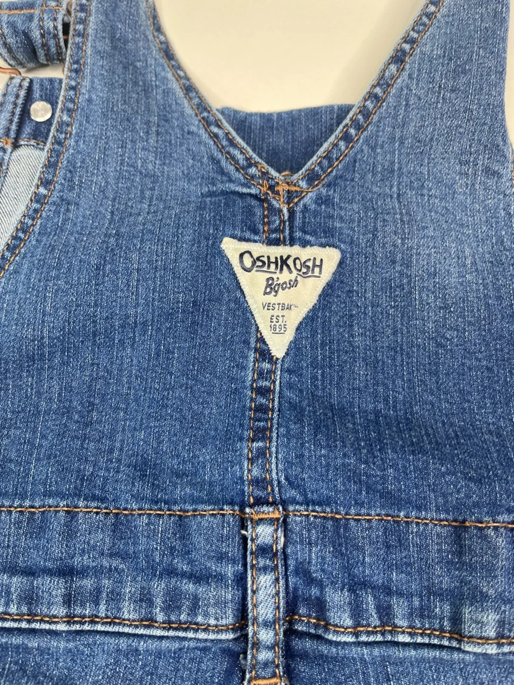 OshKosh B'gosh Blue Denim Girls Overalls Size 7